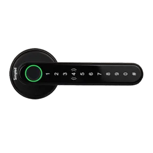 Leverline Smart Fingerprint Door Handle - Matte Black