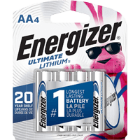 Energizer AA Lithium Batteries, Double A Battery Ultimate Lithium (4 Count)