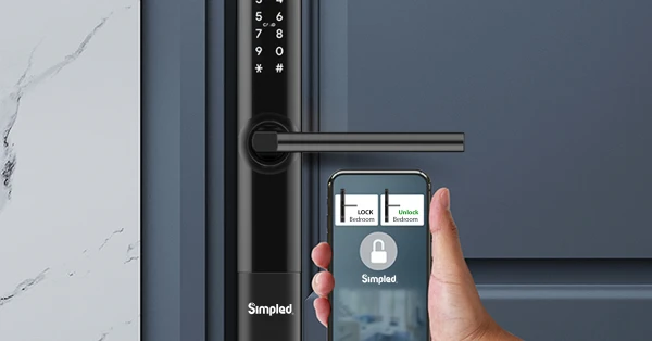 Wireless Door Lock System connects to smartphone