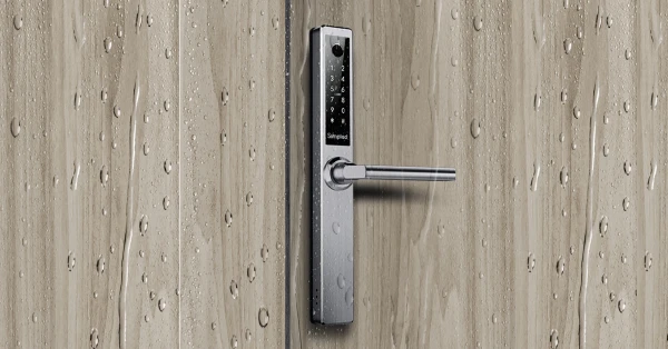 waterproof WiFi smart door lock with handle 