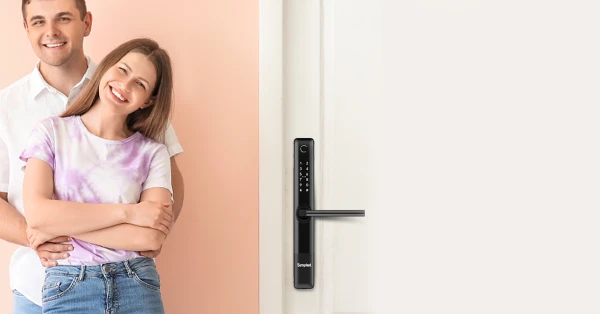 smart lock with handle for families 