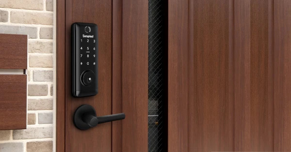Alexa enabled front door locks with handle