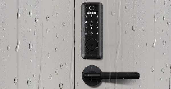 Simpled digital door lock is waterproof