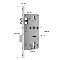 Simpled 5572 Mortice (55mm backset)