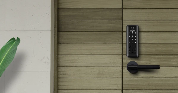 Best Smart Lock for Rental Property on wooden doors