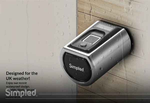 waterproof smart door lock with fingerprint scanner