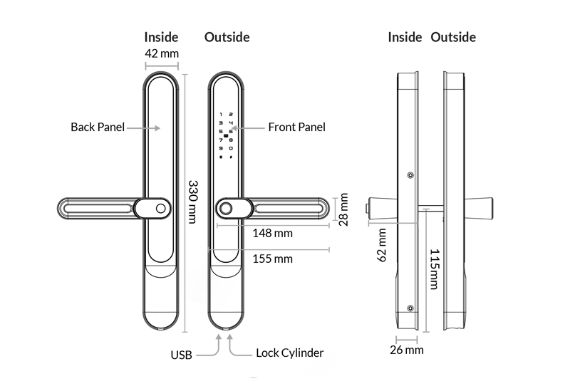 SS Slim Series Smart Lock