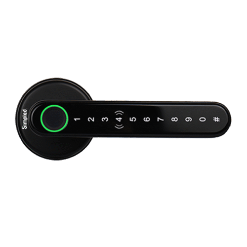 Leverline Smart Fingerprint Door Handle - Matte Black