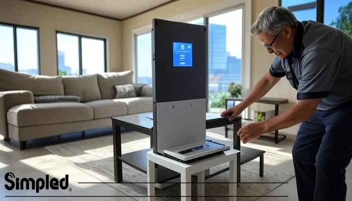 a man setting up a smart home system