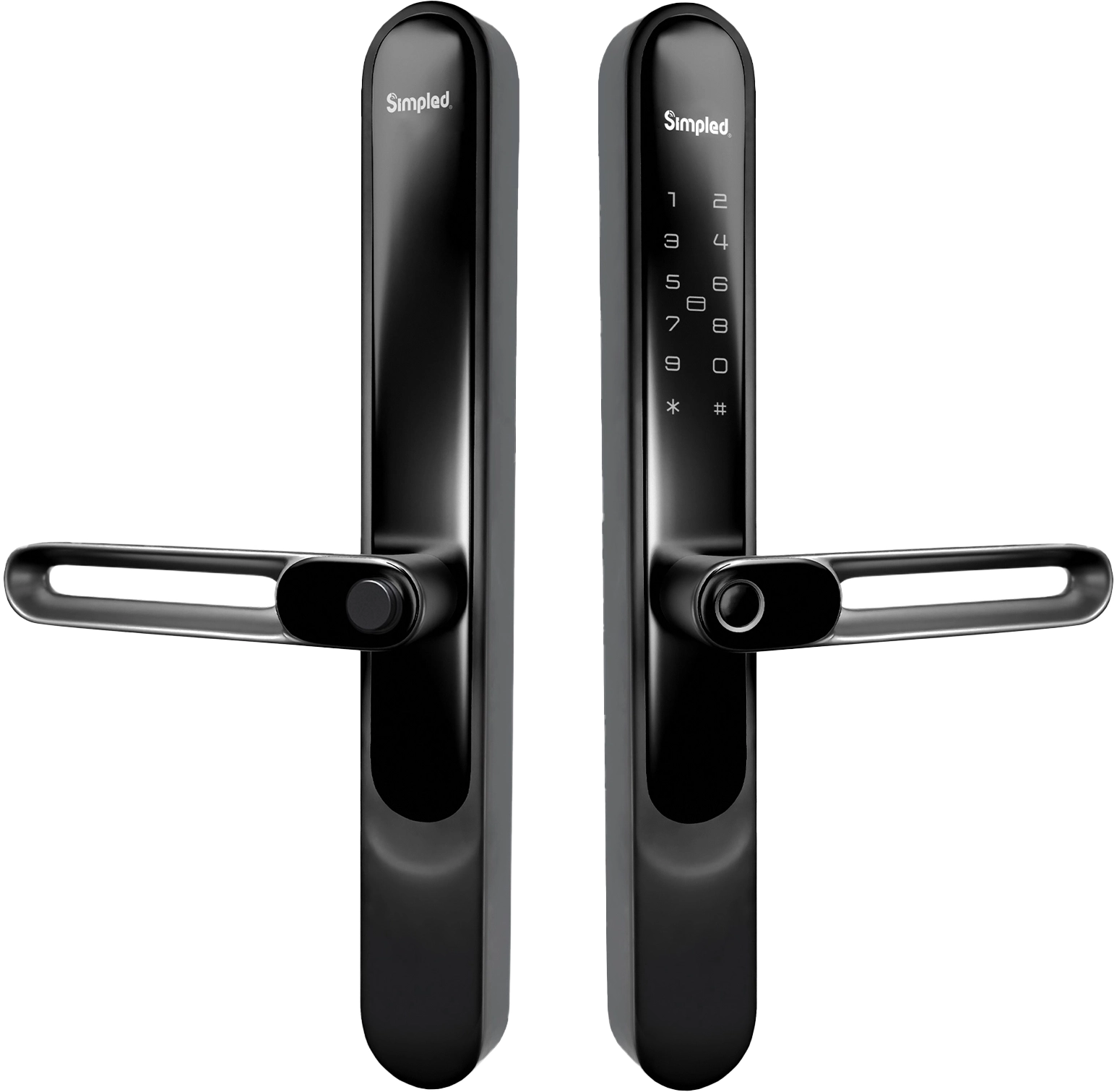 SS Slim Series Smart Lock - Black, with Wi-Fi